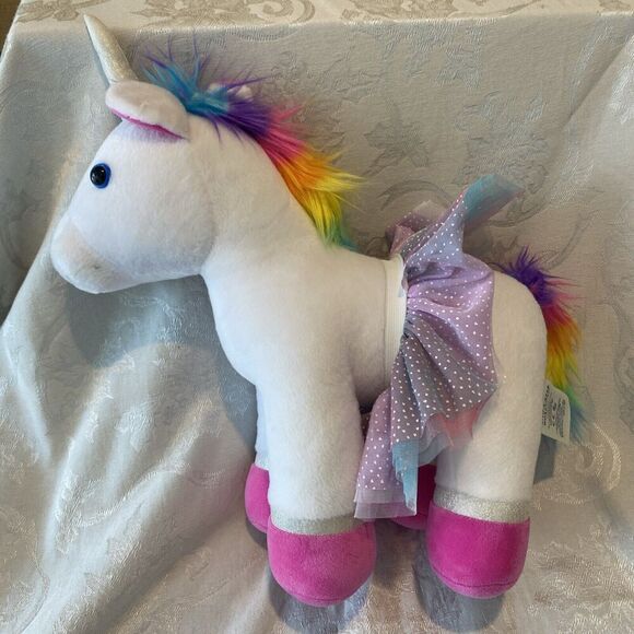 Build A Bear Color Craze Unicorn With Rainbow Mane & Skirt Stuffed Animal - Picture 12 of 12